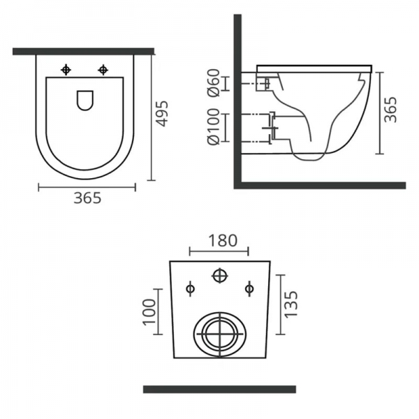 Sanitaire suspendu STARDUST abattant soft close